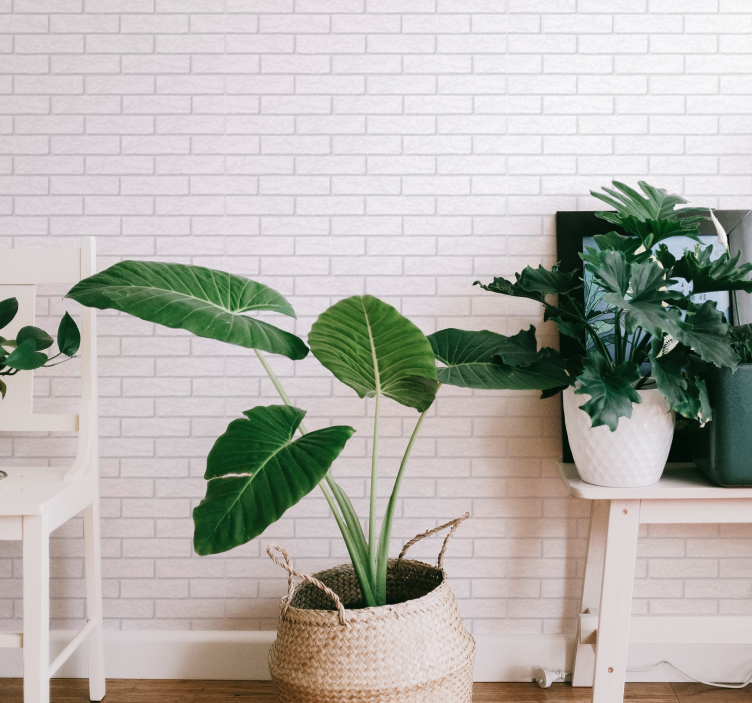 Carta da parati con texture di mattoni bianchi - TenStickers