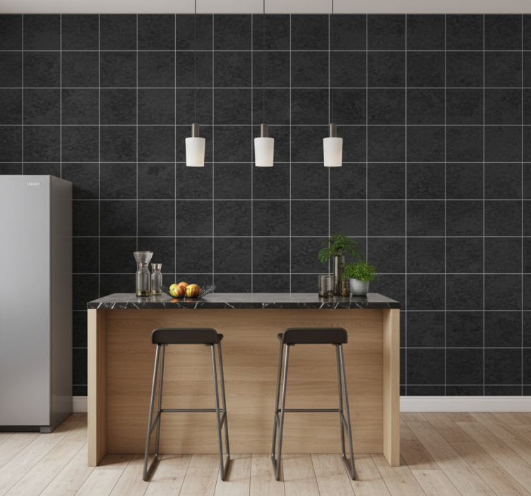 Carta da parati effetto piastrelle quadrati arrugginiti - TenStickers