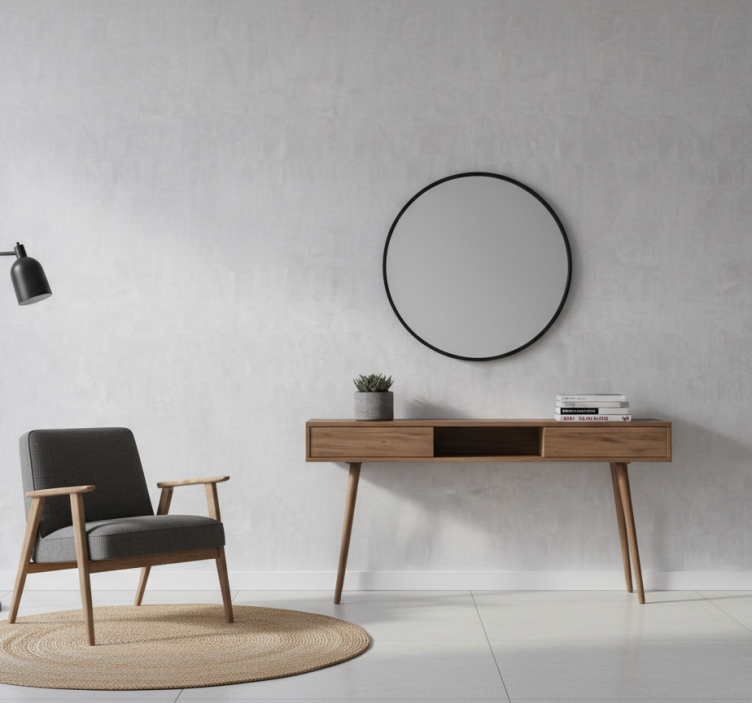 Carta da parati effetto pietra grigio cemento - TenStickers