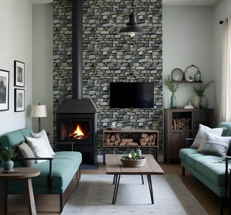 Carta da parati effetto pietra modello realistico - TenStickers