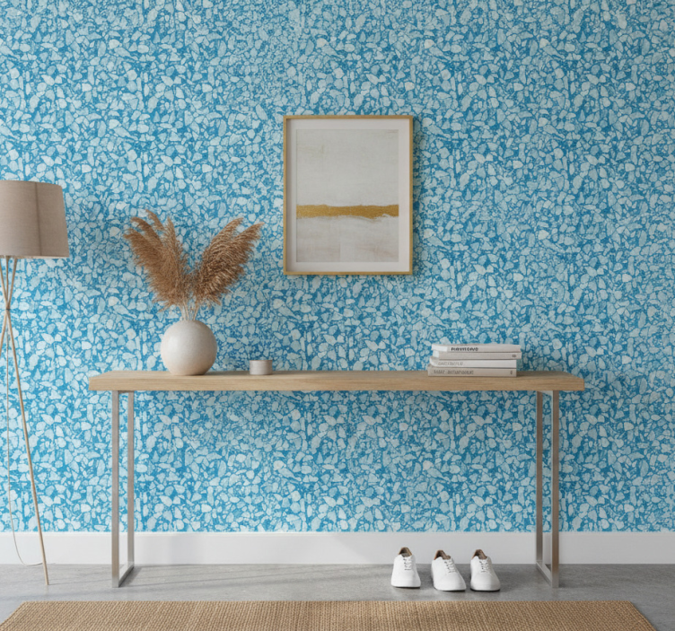 Carta da parati effetto pietra mosaico azzurro chill - TenStickers