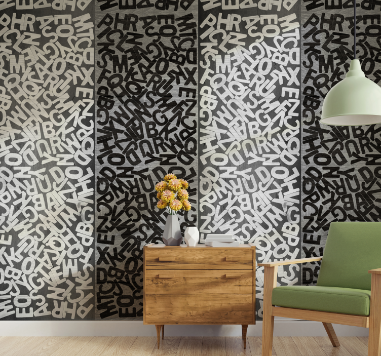 Carta da parati lettera enigma platino - TenStickers