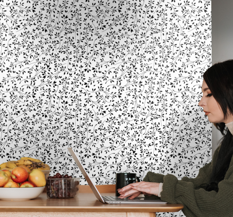 Carta da parati floreale complessità floreale - TenStickers