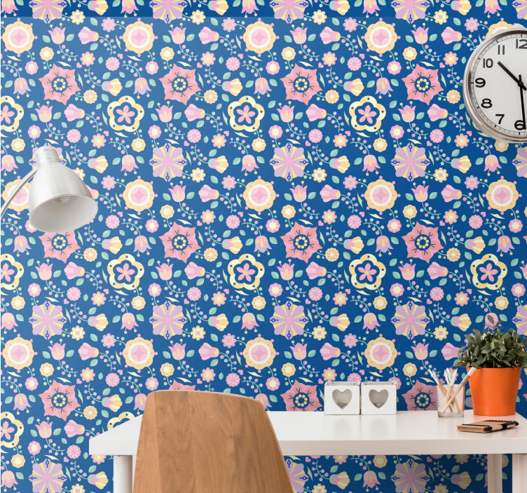 Carta da parati floreale composizione fiorita - TenStickers