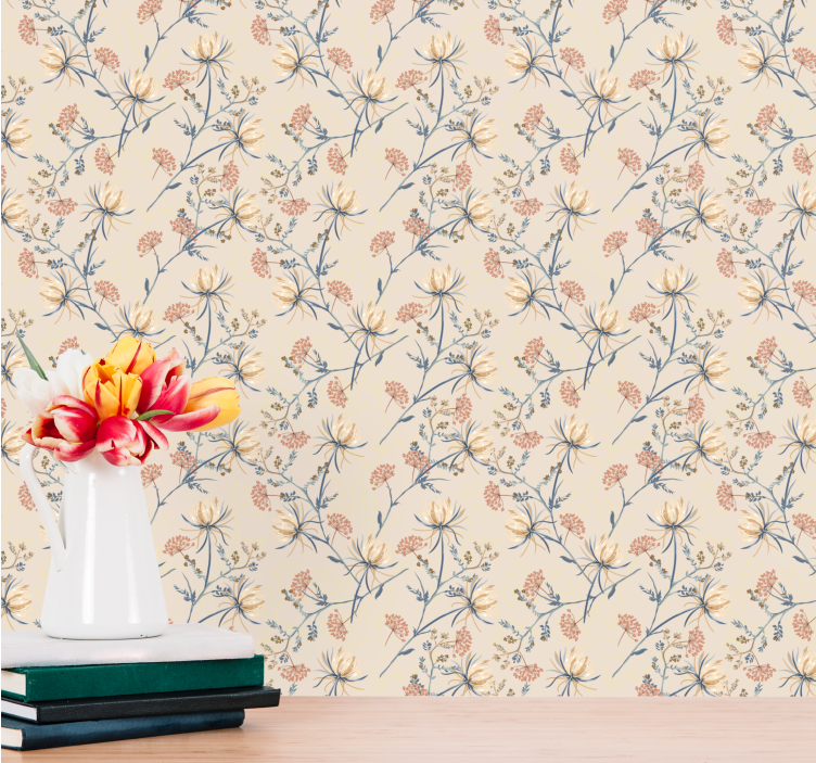 Carta da parati floreale design floreale bello - TenStickers