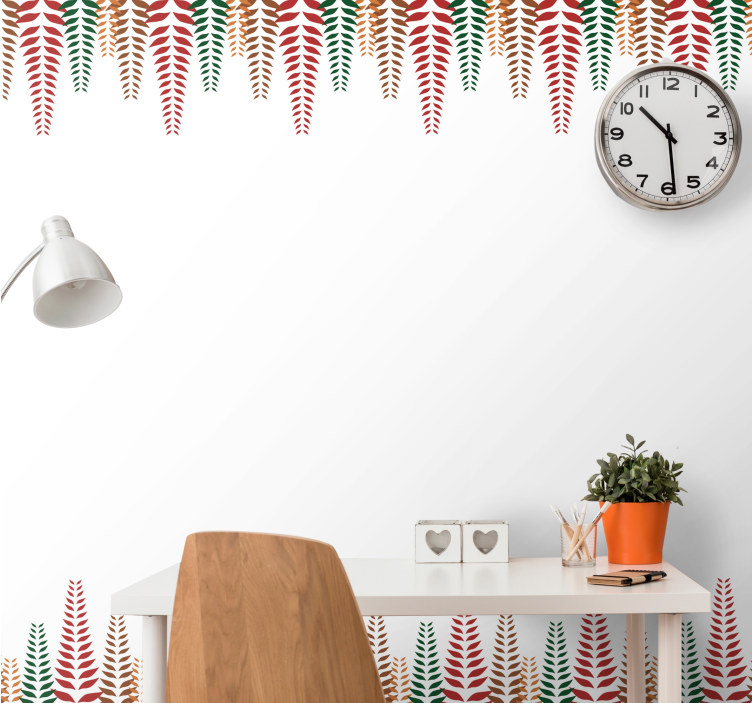 Carta da parati floreale eleganti forme di felce - TenStickers