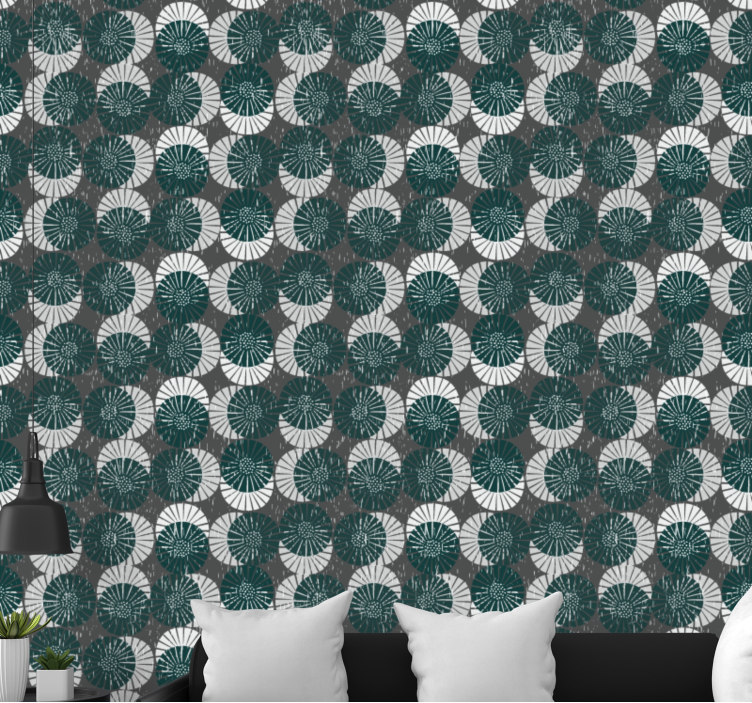 Carta da parati pois modello di tonalità scure - TenStickers