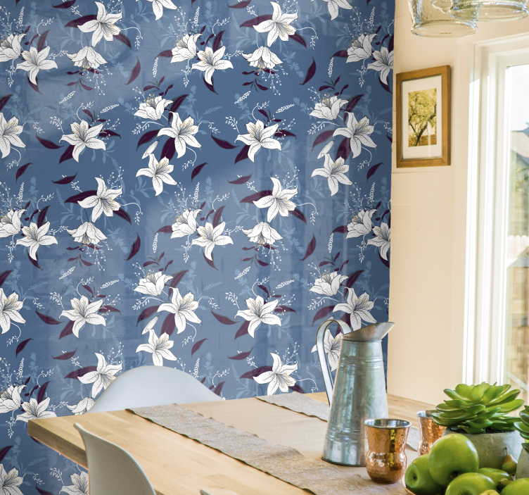 Carta da parati floreale motivi floreali eleganti - TenStickers