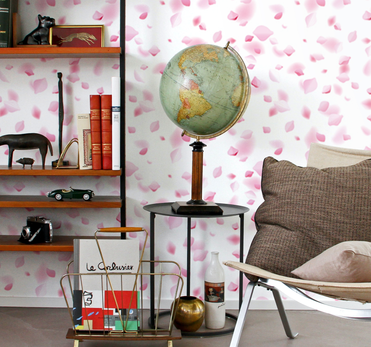 Carta da parati floreale motivo a petali - TenStickers