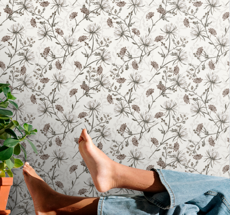 Carta da parati floreale stampe botaniche - TenStickers