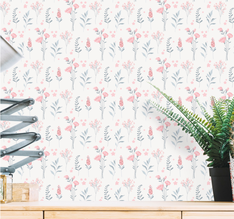 Carta da parati floreale stile giardino fiorito - TenStickers