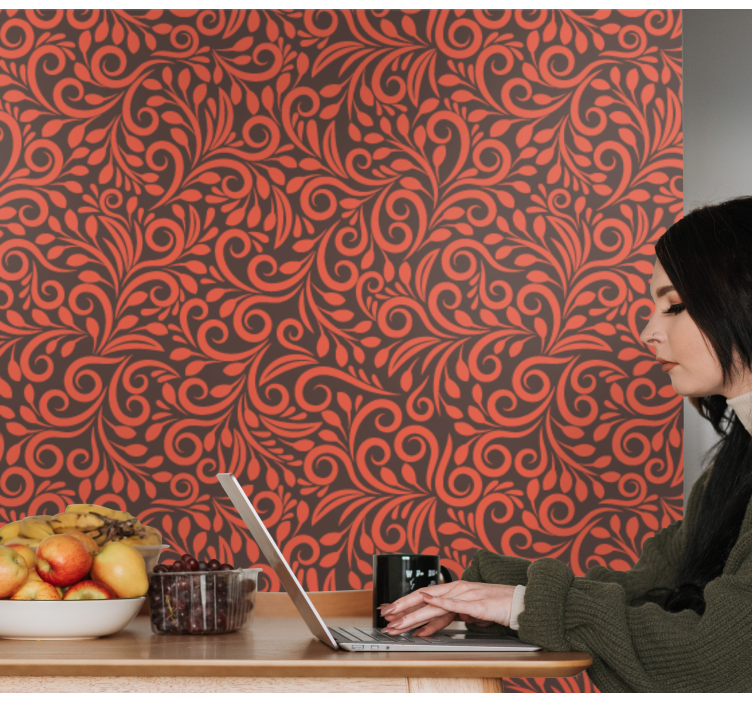 Carta da parati floreale turbinii decorati - TenStickers