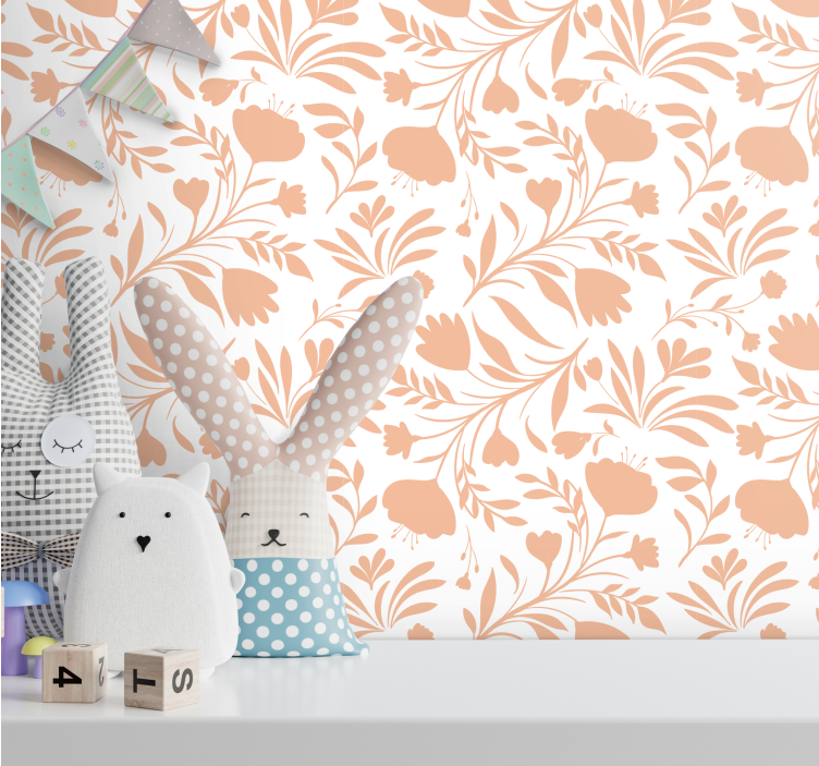 Carta da parati floreale vibrazioni primaverili floreali - TenStickers