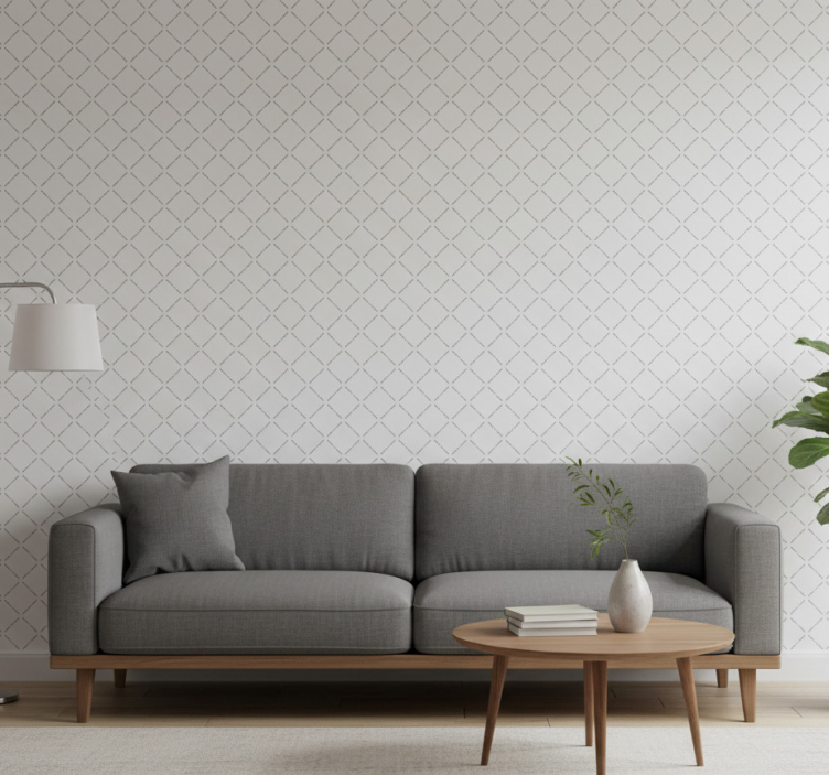 Carta da parati geometrica a linee continue - TenStickers