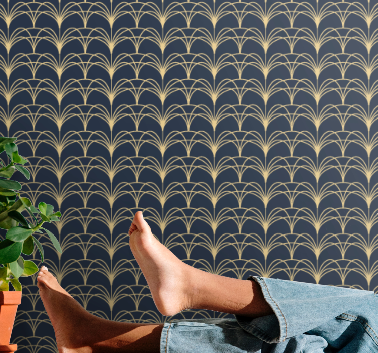 Carta da parati geometrica archi art deco - TenStickers