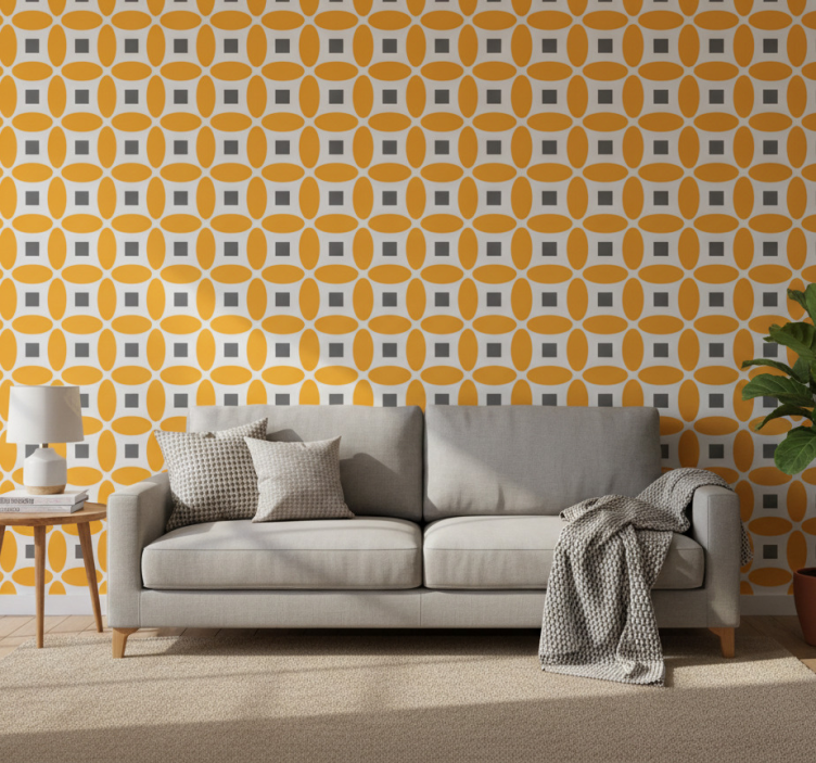 Carta da parati geometrica cerchi geometrici - TenStickers