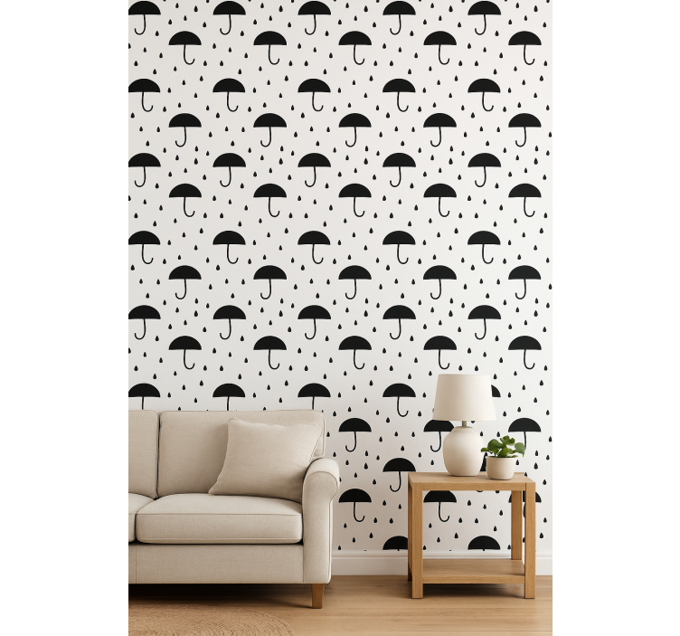 Carta da parati geometrica confetti a goccia di pioggia - TenStickers