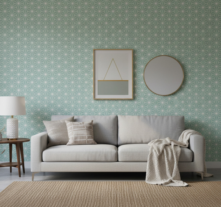 Carta da parati geometrica esplosione verde - TenStickers