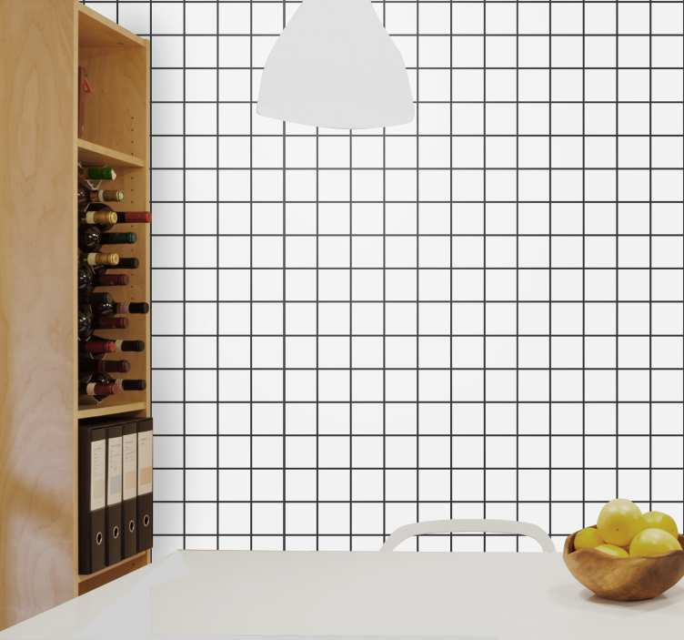 Carta da parati geometrica griglia geometrica - TenStickers