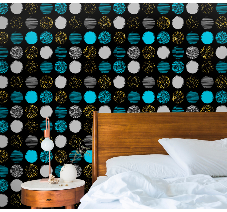 Carta da parati geometrica insieme di punti geometrici - TenStickers