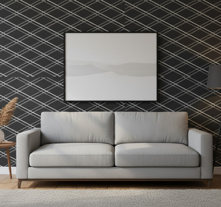 Carta da parati geometrica motivi a linee geometriche - TenStickers