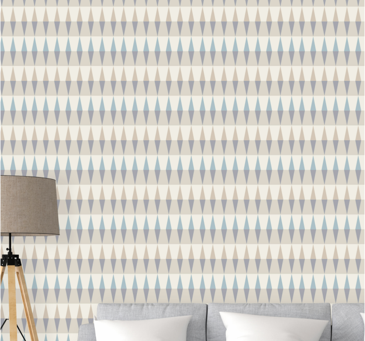 Carta da parati geometrica motivo a diamante stilizzato - TenStickers