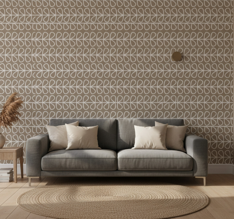 Carta da parati geometrica motivo ad anello geometrico - TenStickers