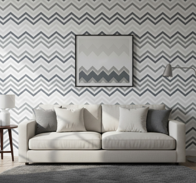 Carta da parati geometrica motivo chevron chic - TenStickers