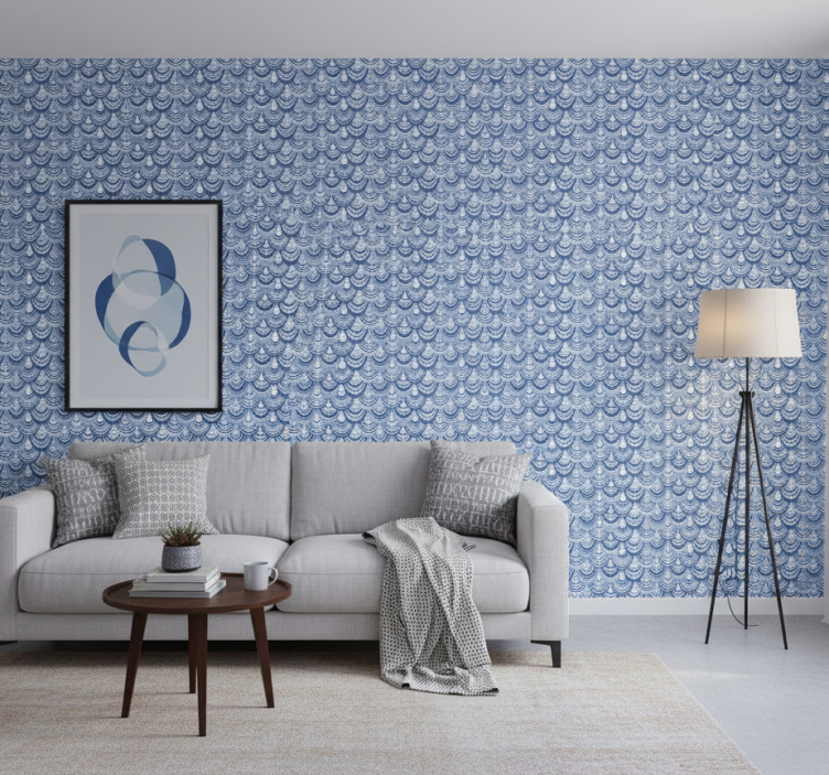 Carta da parati geometrica motivo onde - TenStickers