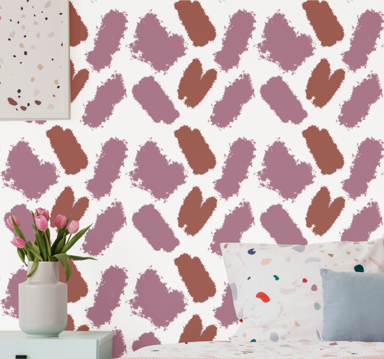 Carta da parati astratta pennellate marroni - TenStickers