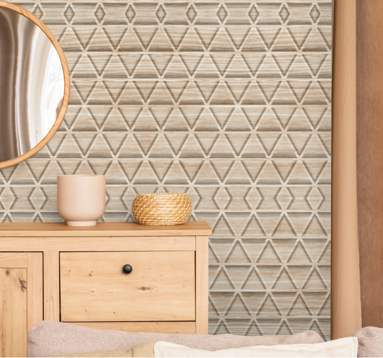 Carta da parati triangoli livelli di texture 3d - TenStickers