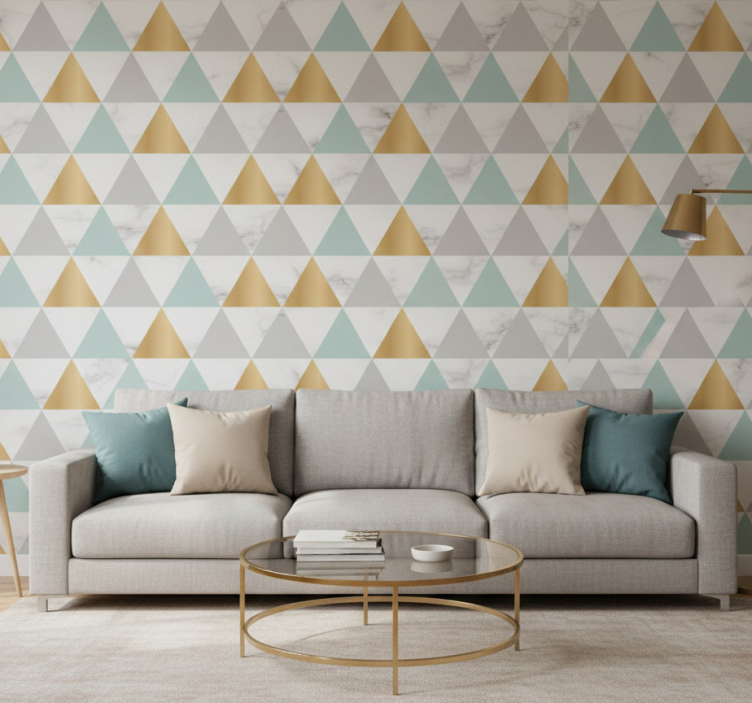 Carta da parati geometrica triade geometrica - TenStickers