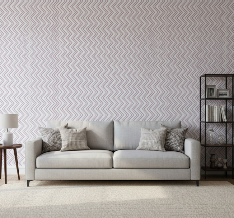 Carta da parati geometrica zigzag a chevron - TenStickers