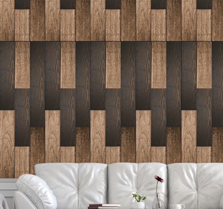 Carta da parati legno effetto parquet - TenStickers