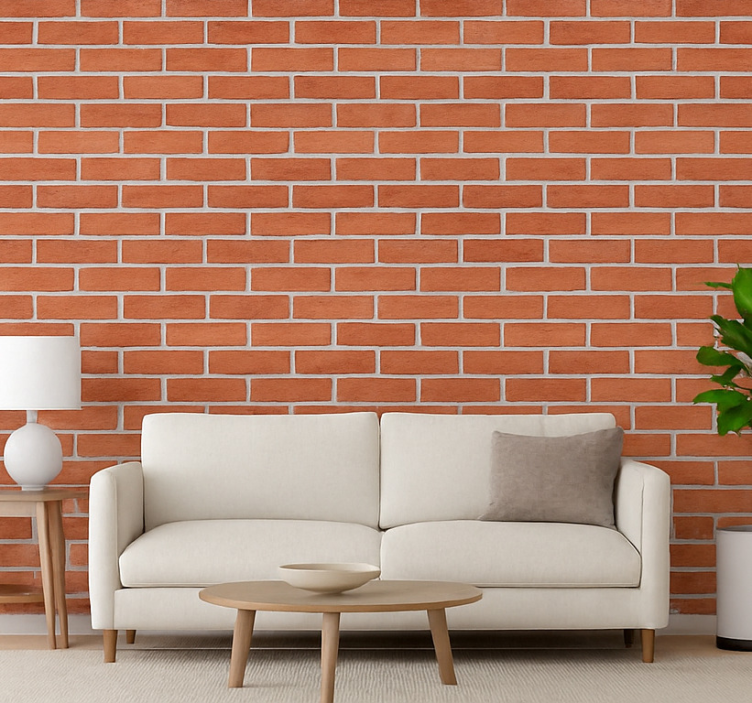 Carta da parati mattoni muro in mattoni rossi classici - TenStickers