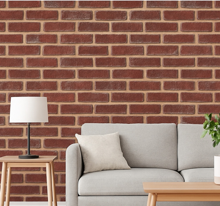 Carta da parati mattoni rosso invecchiato - TenStickers