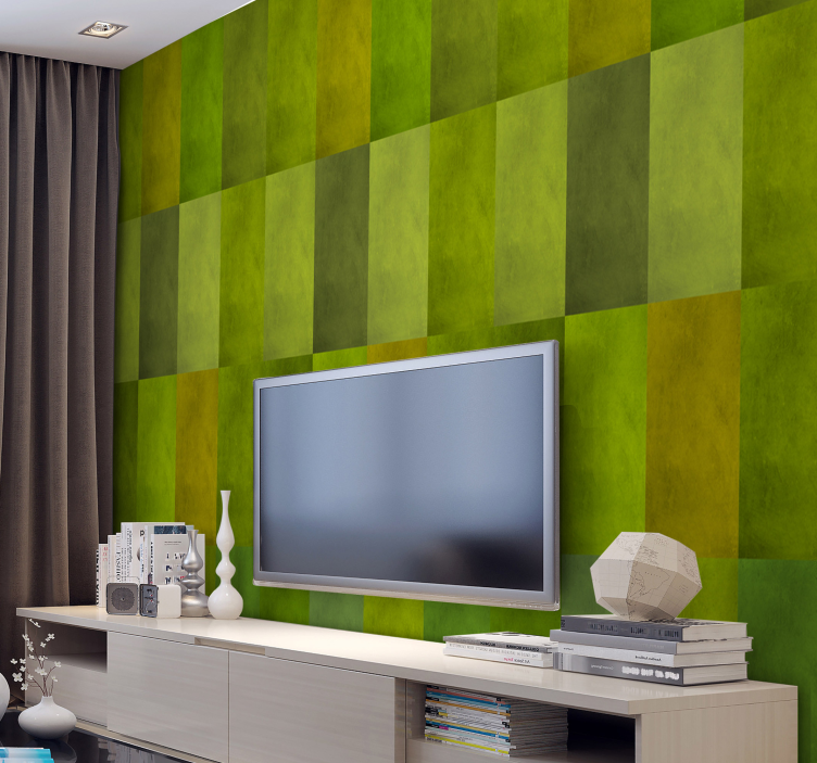 Carta da parati moderna con rettangoli verdi - TenStickers