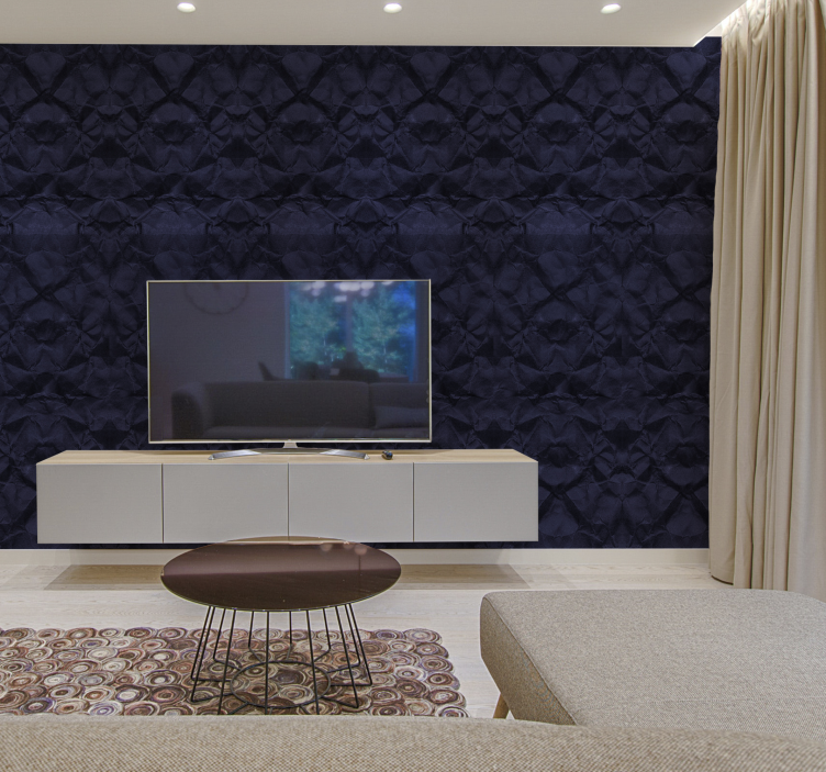 Carta da parati astratta crepe blu - TenStickers