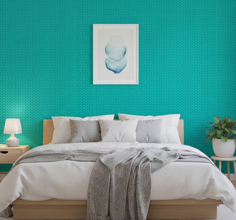 Carta da parati moderna texture corde blu - TenStickers