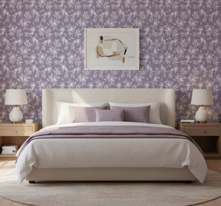 Carta da parati moderna texture fiore di lilla - TenStickers