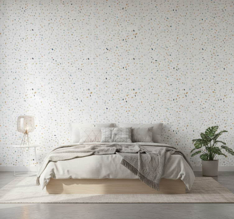 Carta da parati moderna texture stile terrazzo nordico - TenStickers