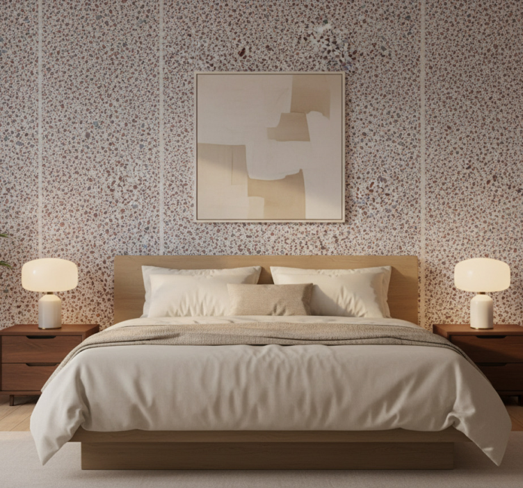 Carta da parati moderna texture terrazzo grigio - TenStickers