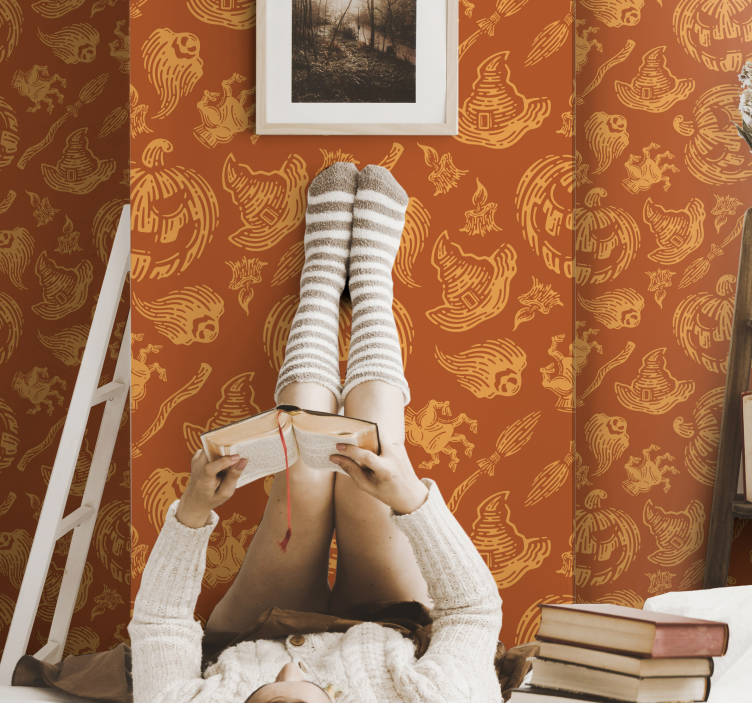 Carta da parati natalizia immagini festive autunnali - TenStickers