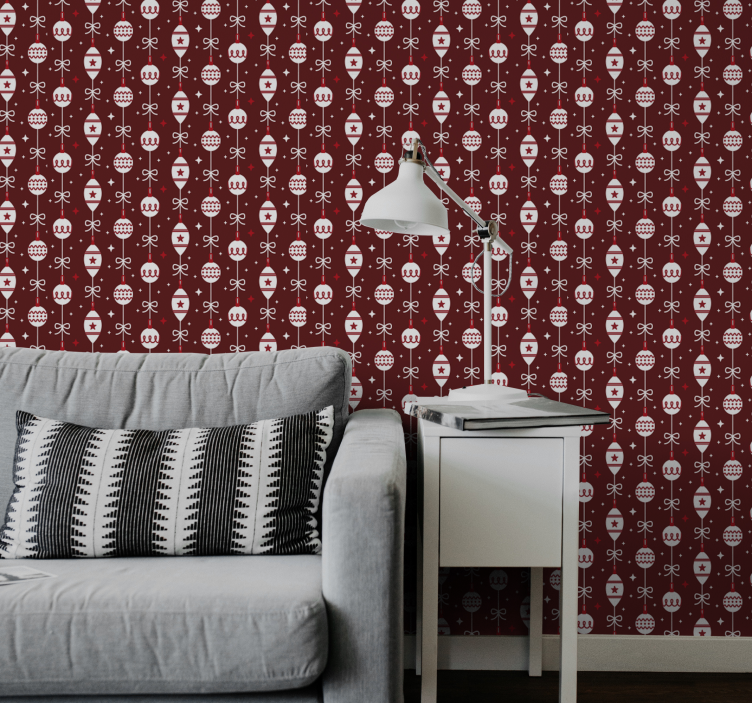 Carta da parati natalizia motivo festivo del teschio - TenStickers