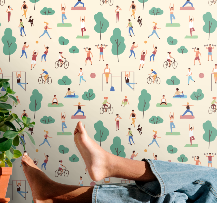 Carta da parati natura attività all'aperto - TenStickers