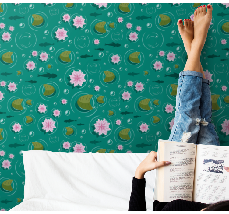 Carta da parati natura fiori acquatici - TenStickers