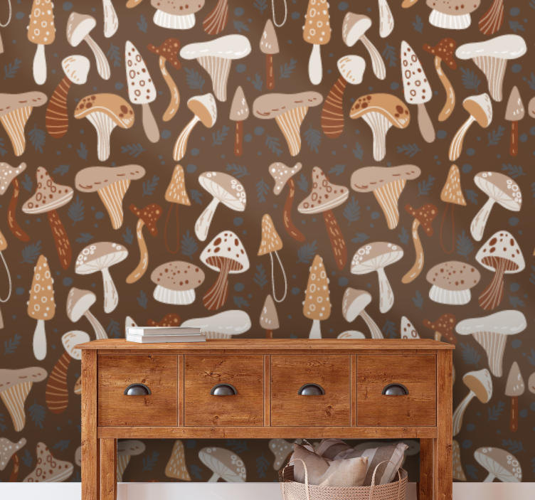 Carta da parati natura misto di funghi - TenStickers
