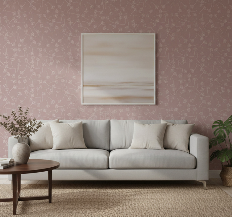 Carta da parati natura motivo floreale delicato - TenStickers