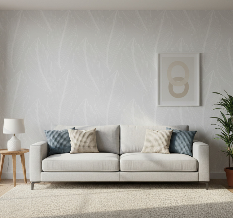 Carta da parati natura motivo impronta piuma - TenStickers