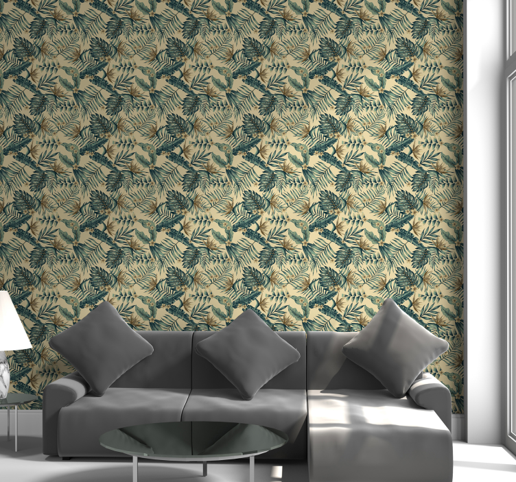 Carta da parati natura scena botanica tropicale - TenStickers